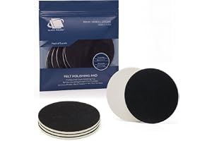 GLASS POLISH PRO Rayonfilt Polerrondeller 130 mm (5") 5-pack | För ceriumoxidpolering av glas, repborttagning, plast- och str