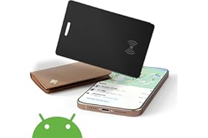 TDTOD Rastreador para Android, Air Tag Card Delgado 1.8mm Localizador Compatible con Google Buscar App (Solo Android) Recargable buscador de Llaves Bluetooth para Cartera, Maletas, Pasaporte (Negro)
