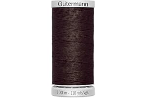 DIE STOFFTANTE Gutermann M782 Hilo de coser de poliéster extrafuerte, 100 m, para todas las costuras más exigidas, color marrón oscuro 696