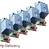 AZDelivery 5 x 1-Relais 5V KF-301 Modul Low-Level-Trigger kompatibel mit Arduino inklusive E-Book!