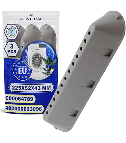 Lot De 3 Nervures De Tambour Pour Machine à Laver - 225 X 53 X 40 Mm, Compatible Indesit, Whirlpool, Ariston
