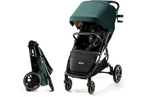 KK KINDERKRAFT Kinderkraft MITZY Buggy fino a 22 kg, Passeggino Reclinabile, Carrozzina, Leggero, Facilmente Pieghevole, Schienale e Poggiapiedi Regolabili, Posizione Sdraiata, Ideale per I Viaggi, Verde