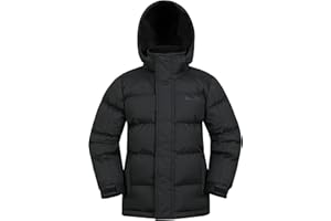 Mountain Warehouse Snow wasserabweisende Winterjacke für Kinder - gesteppte, wattierte, atmungsaktive Jacke mit Kapuze für Jungen und Mädchen, leichte Regenjacke