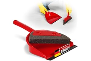 Novaliv Kit de balayage en mousse I Rouge I Pelle et balai I Balayette en mousse Brosse à main Balayette manuelle