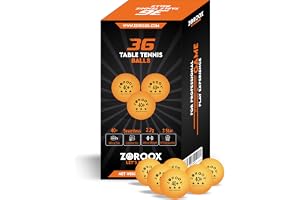 ZOROOX High-Performance 3 étoiles Table Balls Pack de | 9, 18, 36 ou 72 | Orange ou Blanc | 40+ balles de ping-Pong de classement de compétition ABS (Pack de 36 balles, Orange)