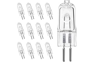 LedWekei Lampadine alogene G5.3, lampadina 220 V 50 W Lampadina a capsula trasparente a 2 pin, lampadine dimmerabili a luce bianca calda 2700 K (confezione da 12)