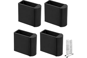 JESTOP Lot de 4 pieds et échelle universels antidérapants 50 x 22 mm - En TPU résistant aux UV - Capuchons de protection pour pieds d'échelle
