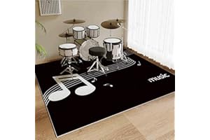 LZREXNVOFXG 120 x 70 cm Alfombrilla para Batería Electronica Alfombrillas de Tambor Alfombra Antideslizantes Antivibración Alfombrilla Insonorizada para Instrumentos Musicales Alfombra para Bateria Acustica
