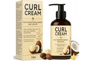 TIEPETLY Curling Cream Traumlocken, Lockencreme Lockenpflege, mit Kokosöl und Sheabutter, Definierende Naturlocken, Reduziert Frizz, Glänzende Textur