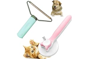 MANDARINMELON Cepillo Para Gatos + Quita Pelos Mascota. Peine Deslanador Para Gatos y Perros más Quitapelos Mascotas. Peine Rascador Gato y Perro. Quita Pelusas de Ropa, Sofá, Cama, Alfombras. Accesorios Mascotas