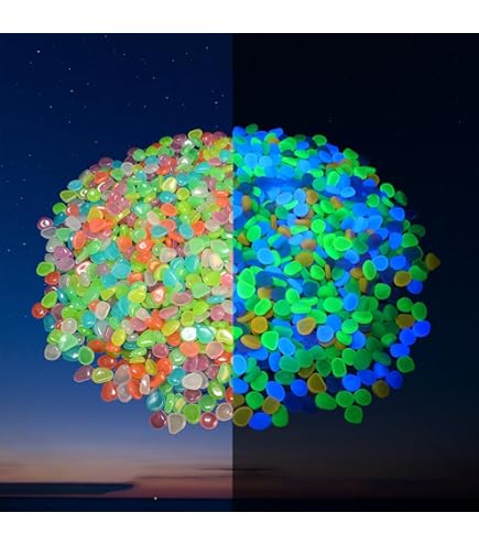 Ciottoli Fosforescenti Per Giardino - 1000 Pietre Luminose In Resina Per Percorsi E Decorazioni - Foto 10