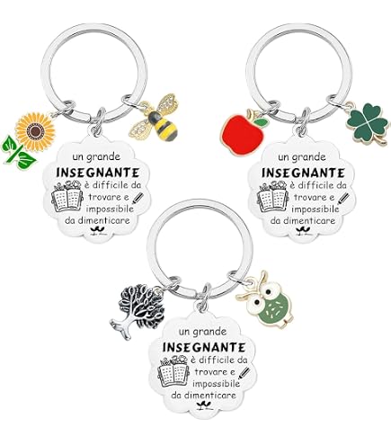 BOBOZHONG Portachiavi Regalo per Insegnante - Set 3 Pezzi per