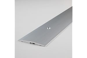 AUER STAIR NOSING AUER Profilé de jonction / Rail de jonction type 08 en aluminium anodisé Perçage au centre Argenté Largeur 60 mm