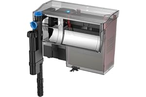 SunSun CBG-800 Filtro a Zainetto per acquari da 75-190 l, Pompa da 800 l/h, con sterilizzatore ultravioletto da 5W, Materiali filtranti Inclusi