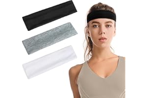 JOWFAY Fascia per Capelli Sportiva, Fascia Larga da Donna Fascia per Capelli Sportiva Chic Fascia Elastica per Uomini Ragazze Ragazzi Accessori Antiscivolo Sportiva Unisex per Corsa Ciclismo Yoga Tennis