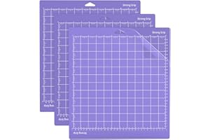 SUSNUAN 3Pcs Purple 12"x12" Strong Grip Cutting Mat for Cricut Maker 3/Explore Air 3/Air 2/Maker Accessories
