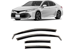 CLIM ART en Canal Deflectores de Aire para/compatible con Toyota Camry 2018-2024 sedán -Deflectors Ventanilla - Accesorios Coche - Derivabrisas - Deflectores de Viento - Cortavientos Ventana Coche-4ud