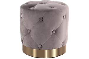 ‎QIYANO Qiyano Sitzbank Polsterbank gesteppt Hocker Samt Schminktisch Deko Taupe