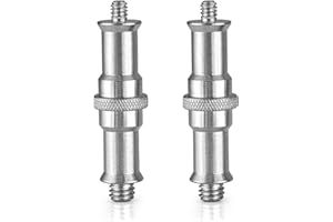 NEEWER 2 pièces Standard 1/4 à 3/8 Pouces convertisseur mâle en métal Adaptateur à vis fileté Goujon pour Support d'éclairage de Studio, récepteur de Flash sans Fil, déclencheur - ST24