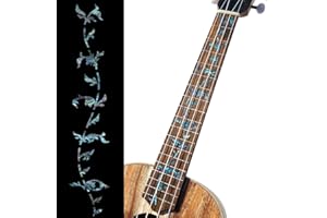 INLAYSTICKERS Inlay Sticker Griffbrett Position Marker für Tenor Ukulelen - Tree Of Life - Abalone Blau