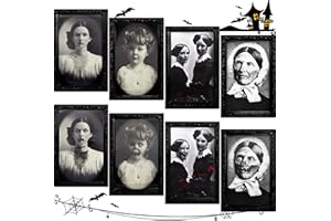 CHIMOO Halloween Decorazioni Fantasma,4 Pezzo Ritratto Spaventoso 3D Casa Cornice per Foto Horror Night Interni Esterni