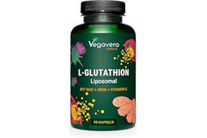 ‎VEGAVERO Vegavero Reduziertes Glutathion | Liposomales Pureway-G | Mit NAC, Glycin, Glutamin, Vitamin C, Selen, Mariendistel & Curcuma Extrakt | Vegan & Ohne Zusatzstoffe | Deutsche Produktion