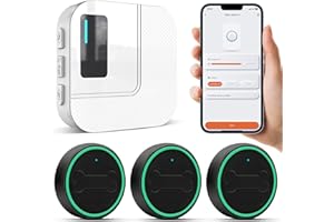 DAYTEE Mobile Türklingel, WiFi Tuya Smart Doorbell, Touch Outdoor Waterproof Doorbell (Black 1* Receiver +3* Transmitter)
