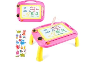 Donaky Magnetic Drawing Board, 28×22cm Scribble Doodle Board for Toddlers Erasable Writing Board Pad Educational Toy for Kids Girls Boys, Rose