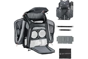 K&F CONCEPT Zaino per Fotocamera Professionale, Borsa per Fotocamera Impermeabile Antiurto DSLR/SLR Fotografia, Zaino Fotografica di Grande Capacità con Scomparto per Laptop da 15,6 Pollici