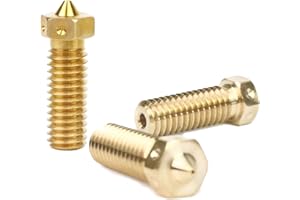E3D Genuine Volcano Triple Pack, 1.75mm Brass Nozzles, M6 Threaded Upgrade For 3D Printing. Sizes Included - 3 x 1mm.