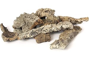 Naturkork, korkbitar 500 g – korkbark och bark för terrarium och gnagare | Obehandlad korkbark & bark – för terrarium, gnagare, fåglar, hantverk och modellbyggnad. Kork Bark Naturlig kork