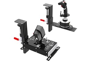 Hikig 2 Set Hotas Desk Mount, Joystick Desk Mount For PC Flight Simulator Controls Thrustmaster Hotas Warthog, T16000M FCS, T-Flight, TCA, Logitech G X56, X 52, X52 Pro, WinWing Orion, VPC, VBK Hotas