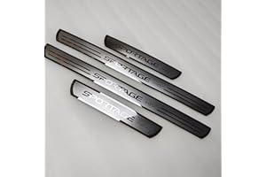 SYMILOV 4pcs Car Door Sill Protector for KI-A SPORTAGE hev 2020-2022 Car Threshold Scuff Plate Stainless Steel Stickers Styling Accessories,Silver