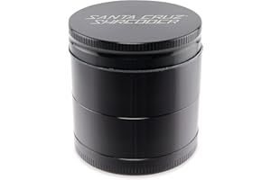 Santa Cruz Shredder Molinillo de hierbas y especias fabricado en Estados Unidos (mediano (2.2 pulgadas), negro)