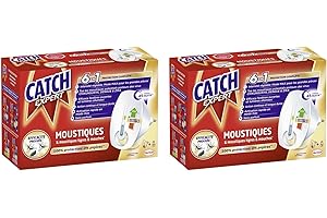 Catch Expert – Diffuseur Electrique Liquide Réglable Anti–Moustiques & Moustiques Tigres & Mouches – Lot de 2 (2x 45 Nuits)