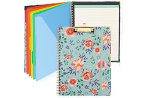 Skycase Cuaderno A4 cuadriculado – portapapeles A4, cuaderno espiral, cuaderno de anillas, 25 x 32,5 cm, cuaderno de espiral A4, cuaderno de 40 páginas, papel de líneas para diario de viaje, verde