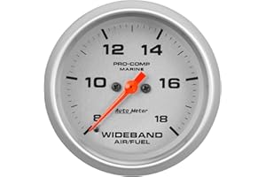 AUTO METER 200870-33 Gauge, Air/Fuel Ratio-Wideband, Analog, 2 5/8", 8:1-18:1, Stpr Mtr, Marine Silvr