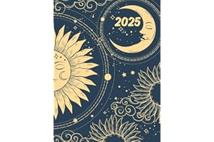 Agenda 2025 Settimanale: 12 Mesi, da Gennaio a Dicembre 2025, Visione Settimanale con Fasi Lunari e Frasi Motivazionali, Settimana su Doppia Pagina, Formato A5