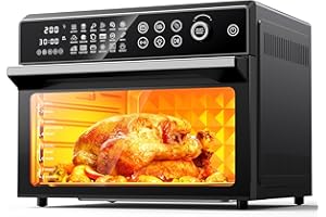 COOKWISE 30L Air Fryer Oven, 18 in 1 Presets Dual-Cook Function Air Fryer, 360°Hot Air Circulation Technology/Digital Knob/LED Touch Panel/Timer & Temperature Control, Oil-Less Cooking, 7 Accessories, 1800W