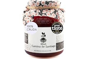 MIEL CAMINO DE SANTIAGO Miel 100% Pura de Abeja - Cruda - Natural - Española - Artesana- Sin Pasteurizar - Antioxidante - No filtrada ni mezclada -Cosecha Agosto 2025 - Alto contenido sales minerales. (1 kg Bosque)