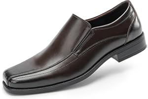 Cusolemore Mocasines para Hombre con Forro de Microfibra, Punta Cuadrada para Trabajo y Casual, Estilo Oxford de Negocios