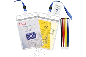 MIZIJIA 4 Porta Green Pass, Custodia Green Pass, 2/4/6/10X - 11 x 15.5 cm, Custodia per Green Pass, Porta Green Pass Trasparente, Porta Green Pass Italia, Green Pass Cover, per 2021 Green Pass Europeo