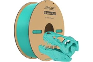 JAMG HE Filament High Speed PLA+, 1,75 mm, 1 kg, do drukarki 3D, dokładność wymiarowa ± 0,01, do większości drukarek FDM 3D (1 kg, zielony)