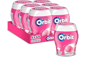Orbit Bote de Chicles Sin Azúcar Bubblemint, Afrutado, fresco, Intenso y de Larga Duración en formato Gragea (6 x 46 chicles)