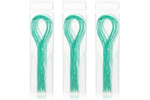 WY LIGHTING LEVEL Enhebradores De Hilo Dental De 150 Unidades Enhebrador De Hilo Dental De Limpieza Profunda para Aparatos Ortopédicos Puentes E Implantes (Paquete De 3, Verde)