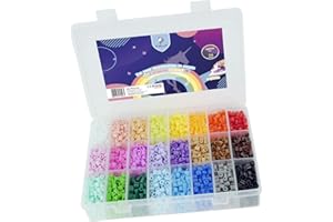 La Manuli Perline da Stirare per Bambini 4500pcs 5 mm 24 colori Compatibile Con di sicurezza, Artigianali fai da te Pyssla Compatible