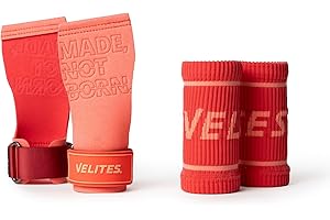 Velites - Official CrossFit® Games Quad Pro Grips - With chalk - Wristbands and carry bag included - Pull-ups, muscle-ups, and toes-to-bar