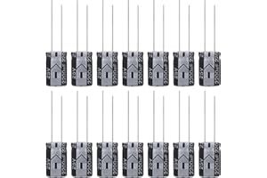 ALLECIN Kondensator 2200uF 25 V Elkos kondensatory 2200µF 25 V aluminiowy kondensator elektrolityczny 13 x 20 mm Electrolytic Capacitors 2200 uF MFD 105°C (opakowanie 15 sztuk)