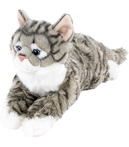 Uni-Toys - Maine-Coon-Katze, sitzend (braun) - 27 cm (Höhe) - Plüsch