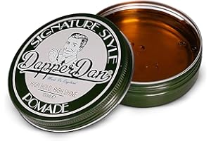 Pommade Dapper Dan Signature Style, pommade capillaire haute brillance et tenue élevée pour hommes, look classique, formule à base d'eau, parfum bergamote et cuir, 100 ml